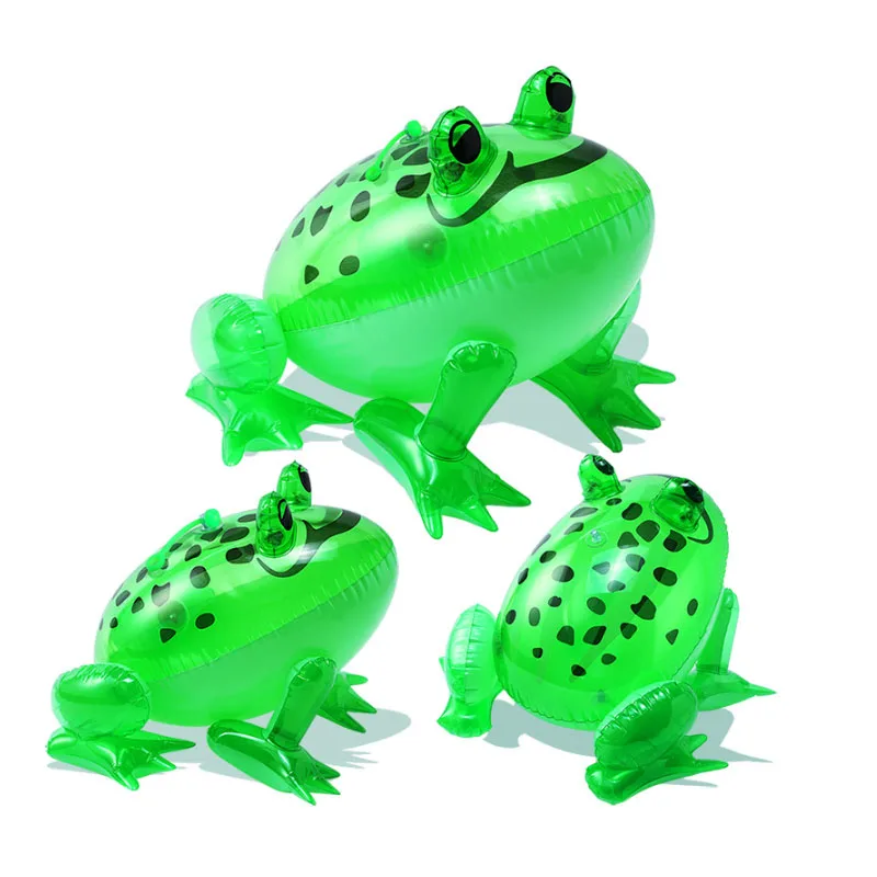 

Novel Glowing Frog Inflatable Toys Night Market PVC Elastic Luminous Kids Toy Interesting Children's Birthday Gift