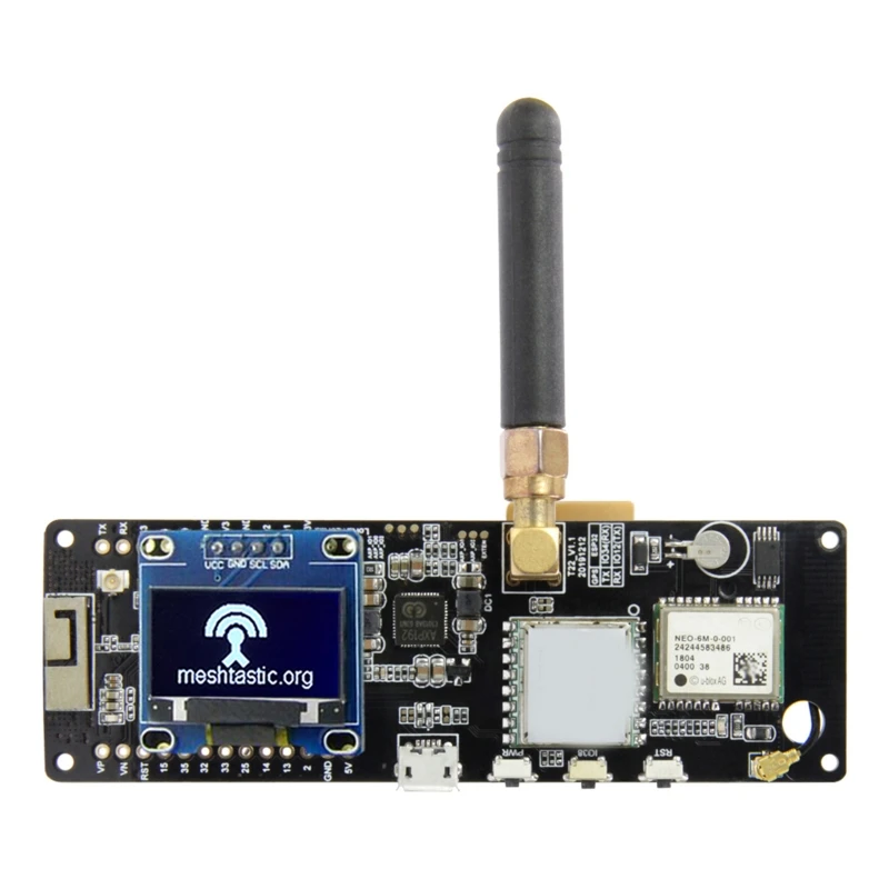 TTGO Meshtastic T-Beam V1.1 ESP32 433/868/915/923 МГц WiFi BLE ESP32 GPS NEO-6M SMA 18650 Держатель батареи с OLED
TTGO Meshtastic T-Beam V1.1 ESP32 433/868/915/923 МГц WiFi BLE ESP32 GPS NEO-6M SMA 18650 Держатель батареи с OLED