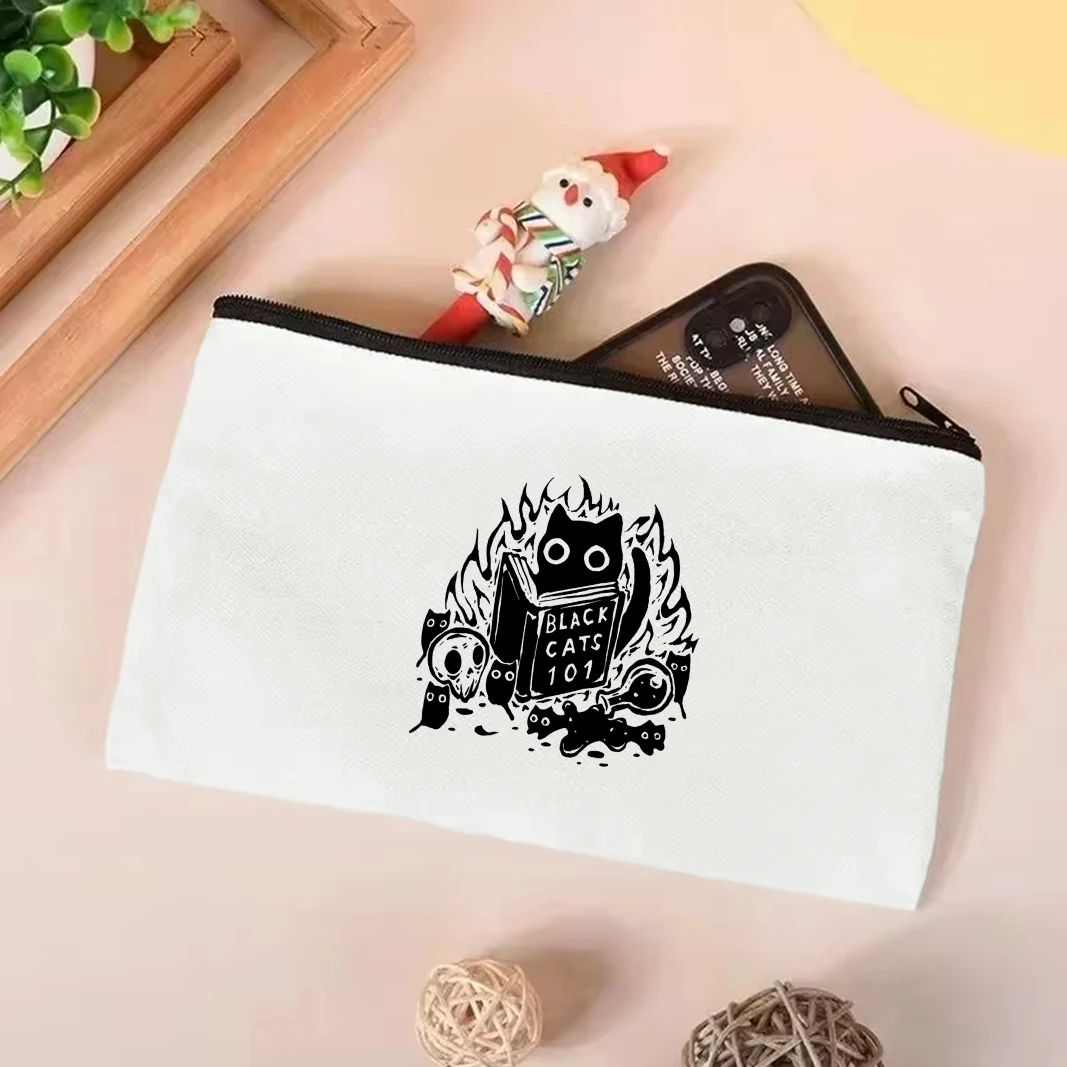 Cute Wacky Black Cats Canvas Tote Bag 10 S9553fb22b1c348dab51d18a794ad4f7bD