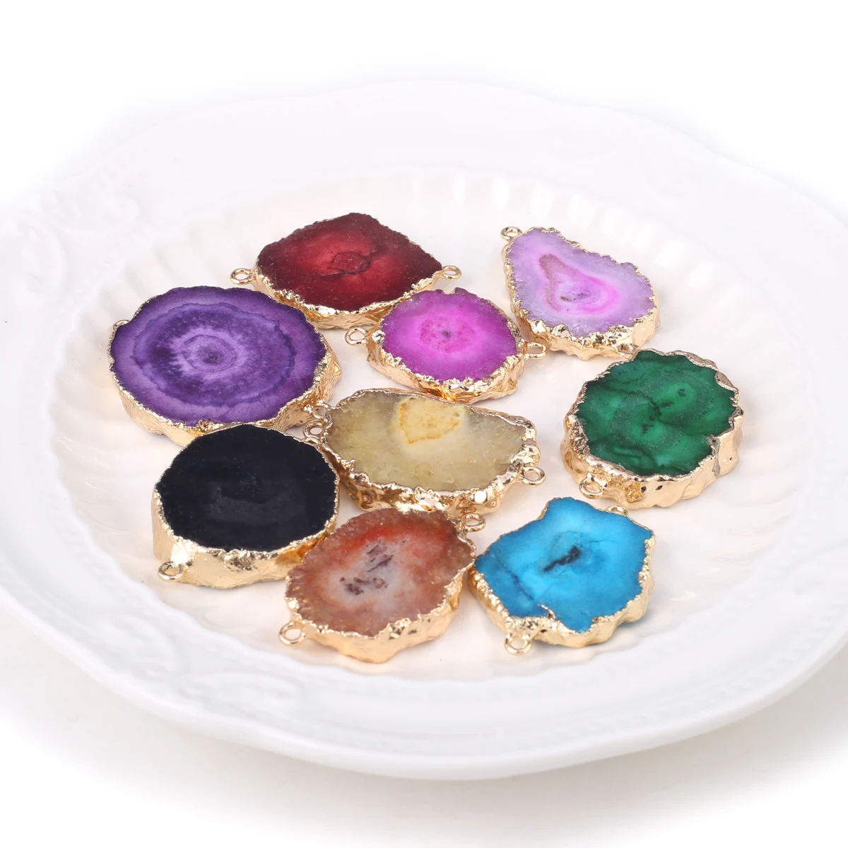 Charm Natural Stone Crystal Cluster Purple Yellow Red Connector Pendant Jewelry Making Necklace Earrings Accessories Gift
Charm Natural Stone Crystal Cluster Purple Yellow Red Connector Pendant Jewelry Making Necklace Earrings Accessories Gift