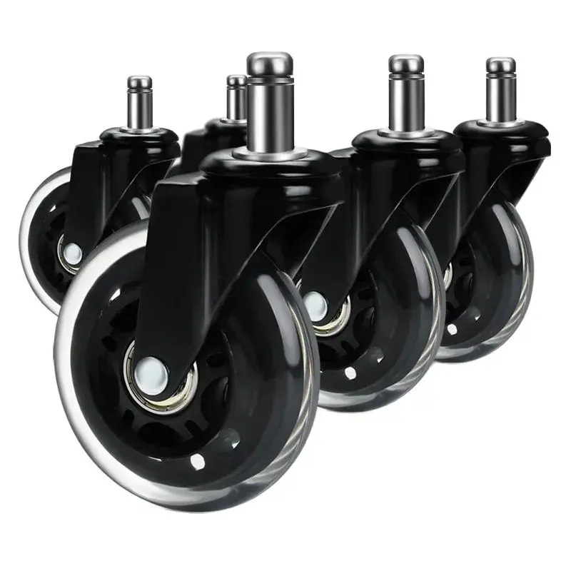 5PCS Office Chair Caster Wheels 3 Inch Swivel Rubber Caster Wheels Replacement Soft Safe Rollers Furniture Hardware 
5PCS Office Chair Caster Wheels 3 Inch Swivel Rubber Caster Wheels Replacement Soft Safe Rollers Furniture Hardware