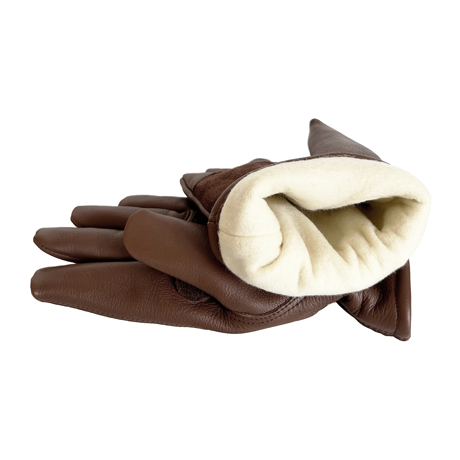 

Brown Winter Work Gloves Cowhide Leather Thermal Motorcycle Glove Cold Weather Cotton Lining freezer Working Glove