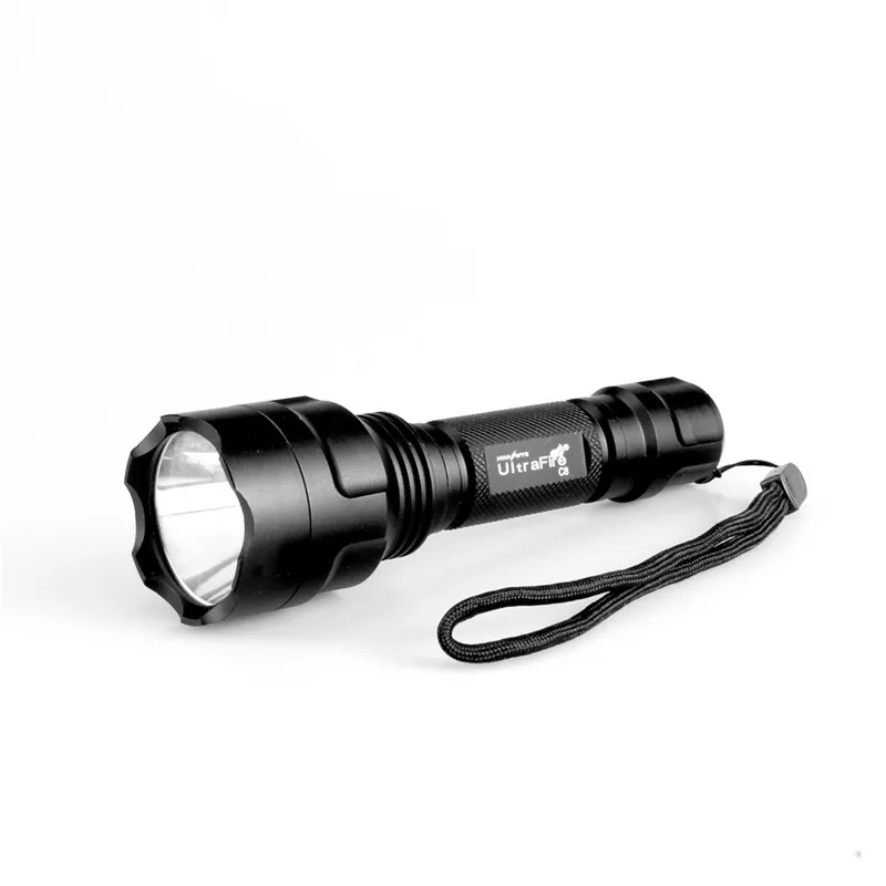 

UltraFire Waterproof C8 Rechargeable Led Flashlight Lantern Tactical Hunting Lanterna Self Defense Torch 18650 Battery