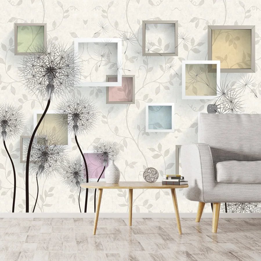 

Peel and Stick Wallpaper Accept for Bedroom Walls Contact Papers Home Decor Dandelion Geometric 3d Wall Panel Wallpapers Design