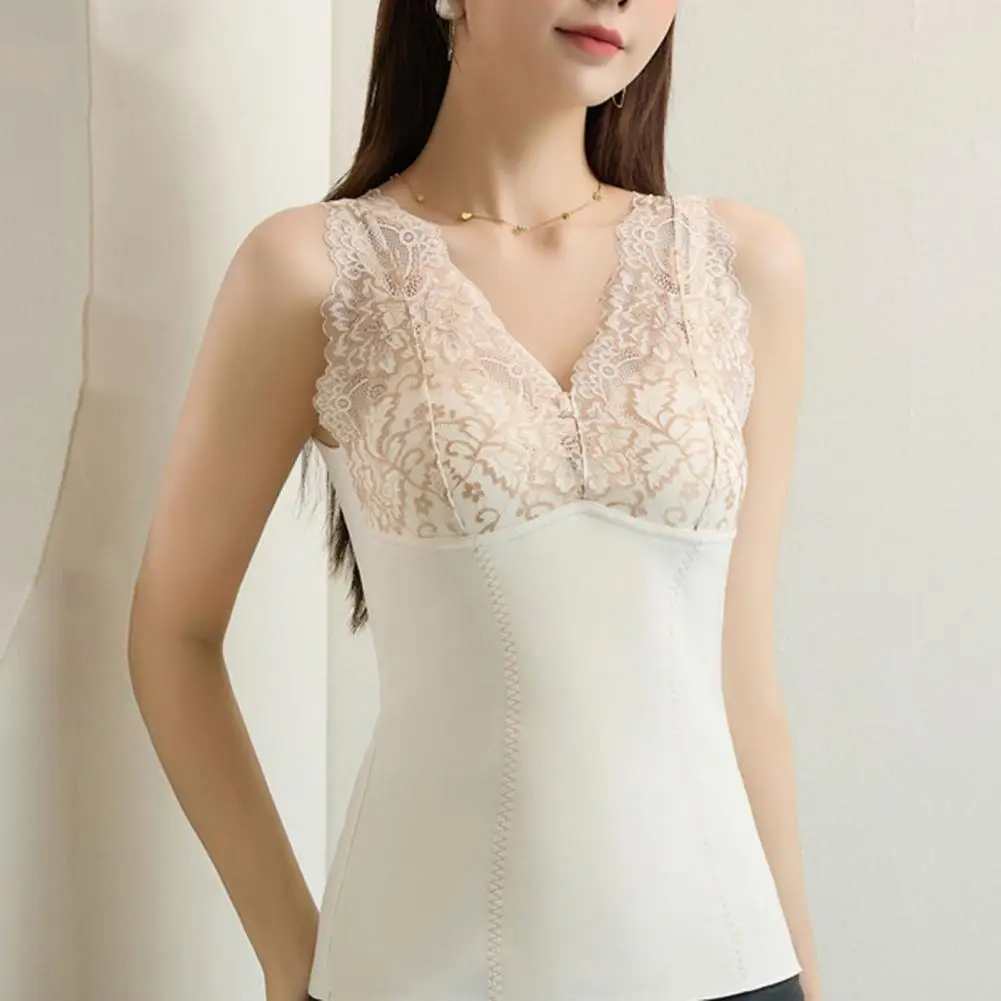 Sexy Bra Vest Thickened Plush Sleeveless Women's Winter Vest Flower Embroidery V Neck Lace Patchwork Slim Fit Padded Pullover
Sexy Bra Vest Thickened Plush Sleeveless Women's Winter Vest Flower Embroidery V Neck Lace Patchwork Slim Fit Padded Pullover
