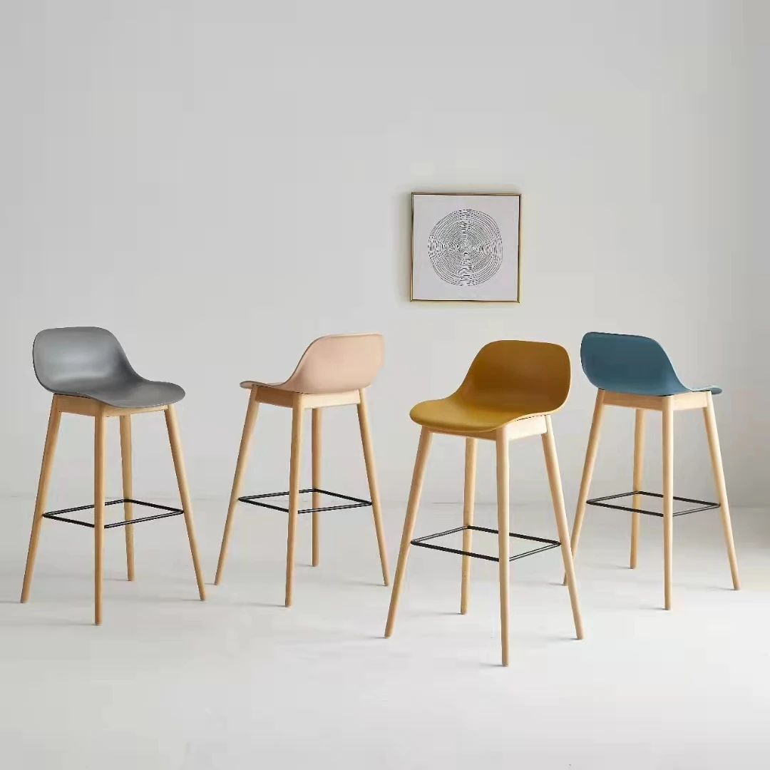 Nordic Style Solid Wood Backrest Bar Chair Modern Simple Leg High Footed Stool Bar Chair Creative Front Desk Furniture YX50BC
Nordic Style Solid Wood Backrest Bar Chair Modern Simple Leg High Footed Stool Bar Chair Creative Front Desk Furniture YX50BC