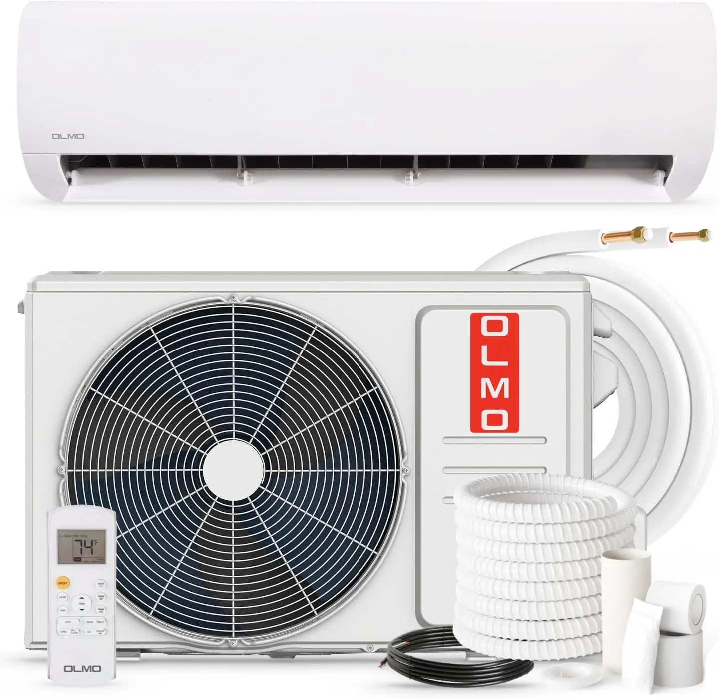 

Alpic 12,000 BTU, 110/120V, 17.4 SEER2, Pre-charged Ductless Mini Split Air Conditioner with Heat Pump Including 16ft