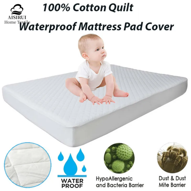 100% Waterproof Quilted Cotton Mattress Protector Cover Air-Permeable Fitted Sheet Home Decor Bedspread Queen King Size AISIRUI
100% Waterproof Quilted Cotton Mattress Protector Cover Air-Permeable Fitted Sheet Home Decor Bedspread Queen King Size AISIRUI
