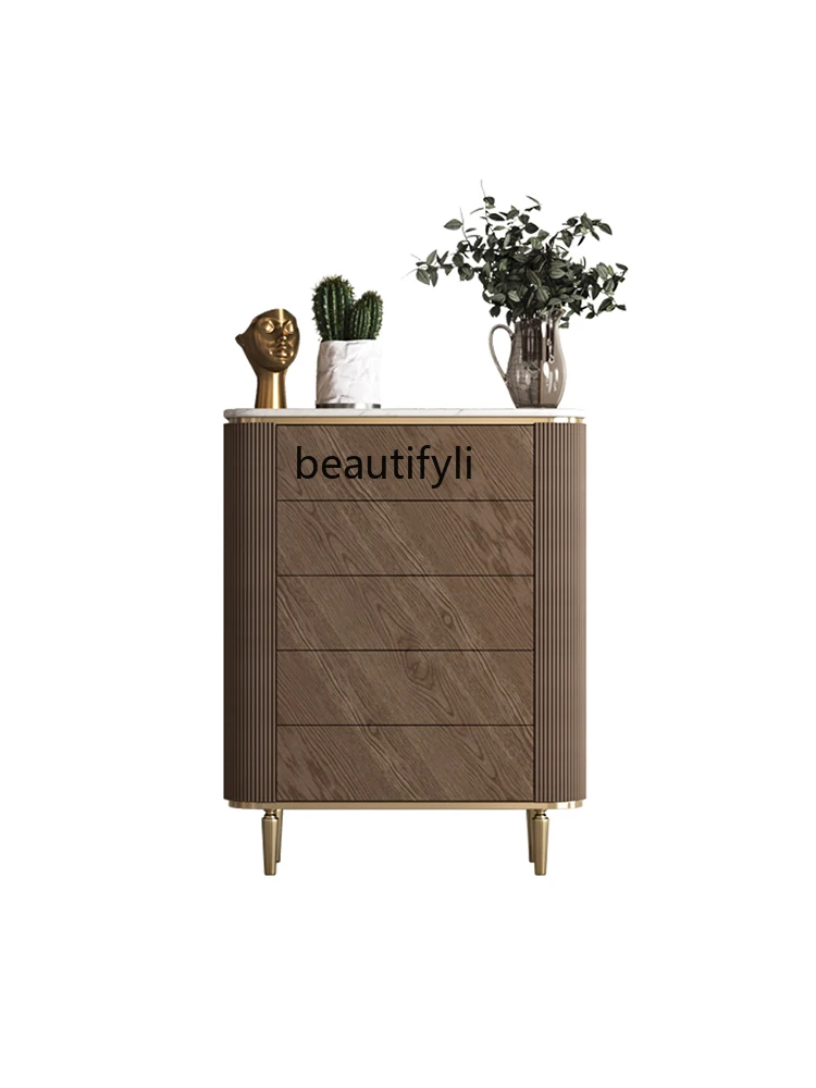 Light Luxury Chest of Drawers Living Room Stainless Steel Vintage Storage Cabinet Modern Minimalist Master Bedroom Storage 
Light Luxury Chest of Drawers Living Room Stainless Steel Vintage Storage Cabinet Modern Minimalist Master Bedroom Storage