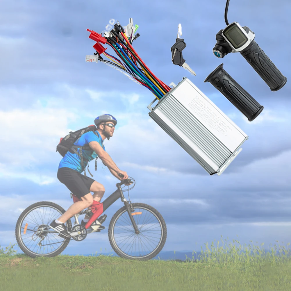 

E-bike E-scooter Motor Brushless Controller 36/48V 350W With Thumb Throttle Electric Bicycle Accessories