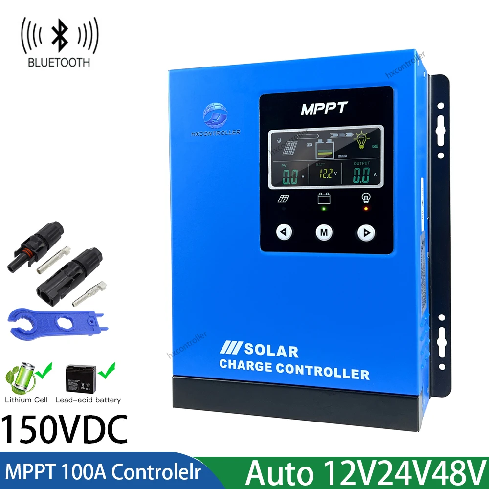 Color LCD 12V 24V 48V 80A 100A MPPT Solar Charge Controller Bluetooth Solar Panel Charge Discharge Regulator Max 150VDC PV Input
Color LCD 12V 24V 48V 80A 100A MPPT Solar Charge Controller Bluetooth Solar Panel Charge Discharge Regulator Max 150VDC PV Input