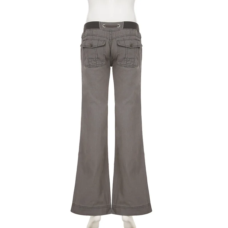 2000s Clothes Y2k Low Rise Boot Cut Jeans Woman Casual Black Striped Denim Trousers Streetwear Flare Pants P77-DD25 286 S95658c59261a4fa0951f6d98b98dd1cbQ