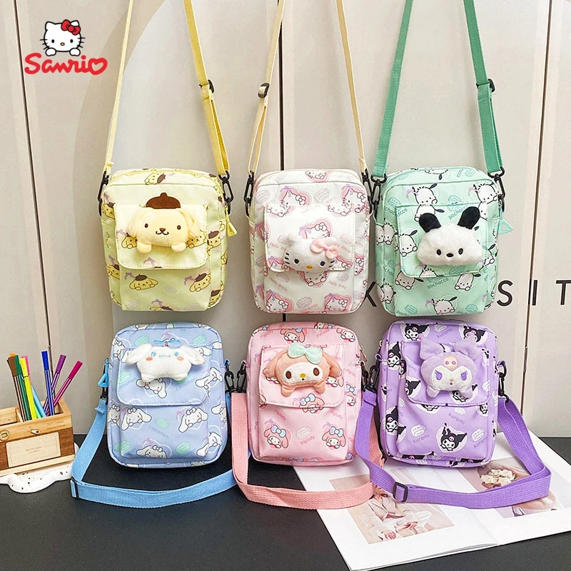 

Cute Sanrio chest bag hello kitty crossbody bag Kuromi My melody Pochacco Cinnamoroll cartoon backpack children's crossbody bag