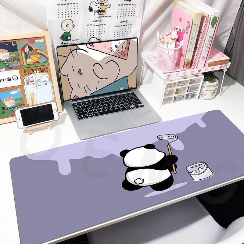 

Large Mousepad Graffiti Panda Gamer Mousepads Keyboard Mat Waterproof Desk Rug Cute Pc HD Desk Mats Company Mouse Pad For Gift