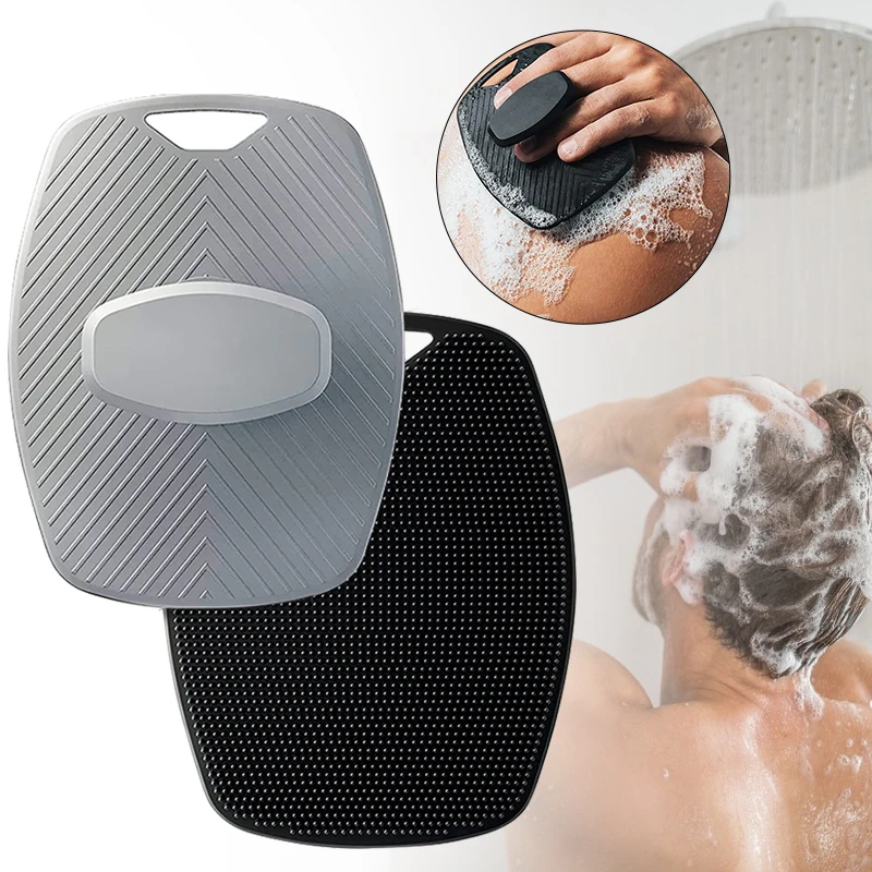 

Silicone Massage Bath Brush Soft Exfoliate Showers Cleaning Brush Silicone Body Scrubber Back Scrubber for All Skin Types