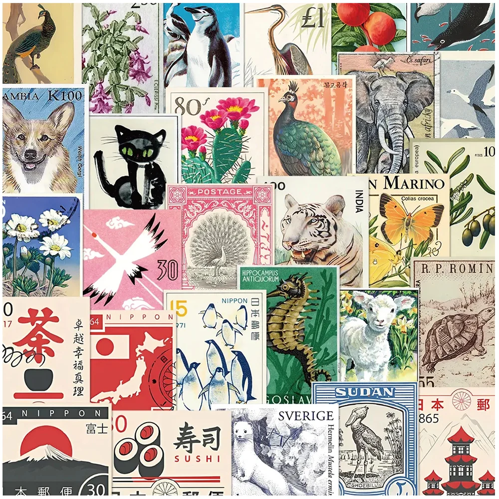 10/30/50PCS Retro Animal Plant Stamp Graffiti Sticker Aesthetic Cartoon Decal Toy DIY Diary Scrapbook Laptop Vintage Sticker Toy
10/30/50PCS Retro Animal Plant Stamp Graffiti Sticker Aesthetic Cartoon Decal Toy DIY Diary Scrapbook Laptop Vintage Sticker Toy
