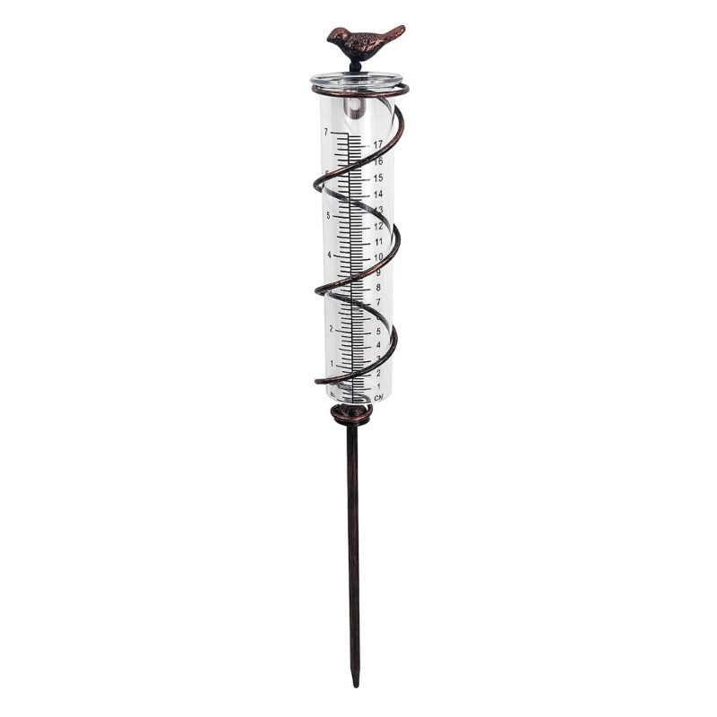 

Wrought Iron Rain Gauge Measurement Instrument for Yard Lawn Garden Decoration