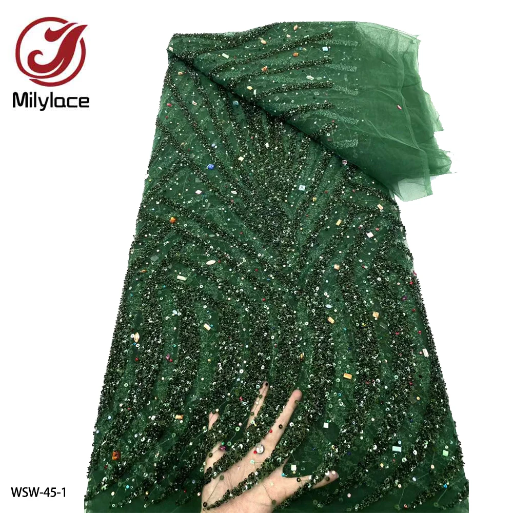 African Heavy Beaded Lace Fabric High Quality Nigerian Sequins Beads French Tulle Lace Fabric Material for Wedding WSW-45
African Heavy Beaded Lace Fabric High Quality Nigerian Sequins Beads French Tulle Lace Fabric Material for Wedding WSW-45