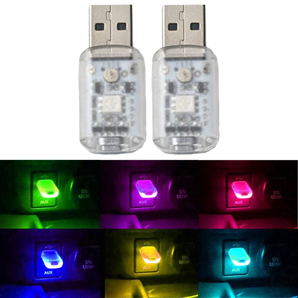 2pcs USB Car Atmosphere Ambient Lights 5V RGB Decorative Lamps Universal PVC+LED Interior Accessories Colorful Night-lamp
2pcs USB Car Atmosphere Ambient Lights 5V RGB Decorative Lamps Universal PVC+LED Interior Accessories Colorful Night-lamp