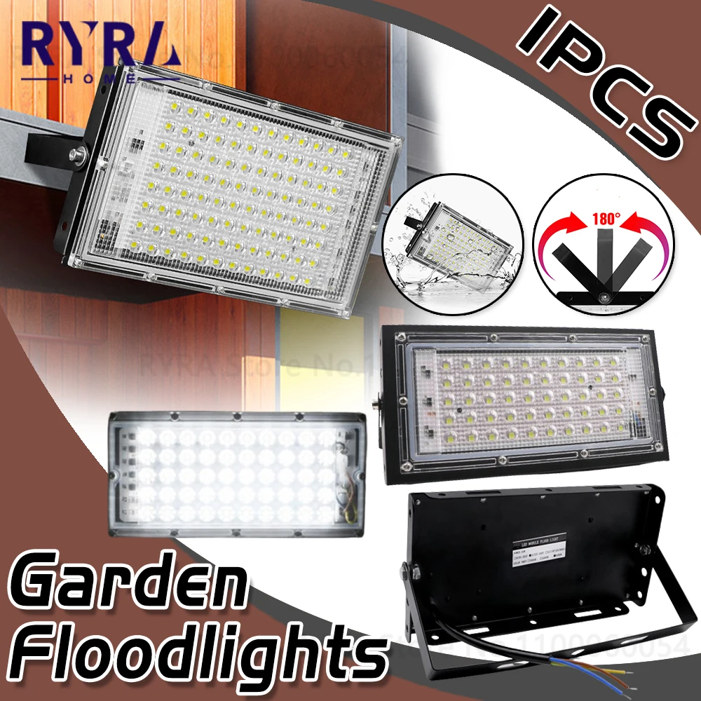 

LED Flood Light Lamp 50W 110V 220V Floodlight Street IP65 Waterproof Outdoor Wall Reflector Lighting Garden Square Spotlights