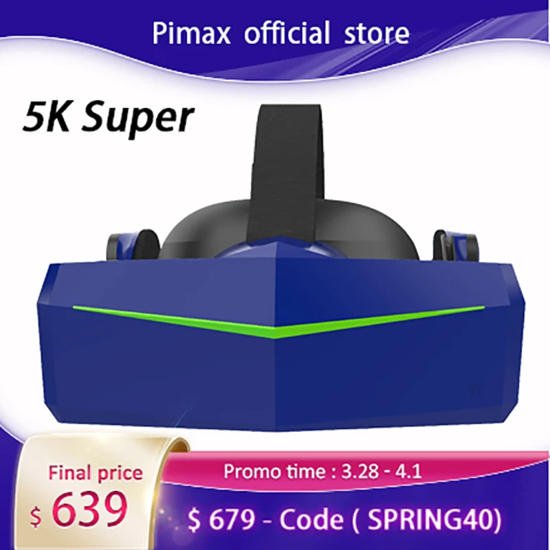 Супер VR-гарнитура для ПК Pimax Vision 5K с частотой обновления 180 Гц 3d-очки виртуальной