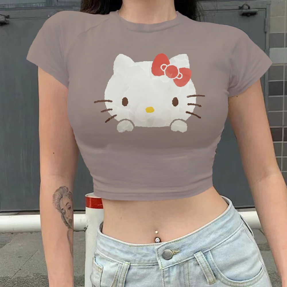 Slim Fit Female Clothing Party Women's T-shirt Print Kawaii Sexy Y2k Fashion T-shirts Cartoon Hello Kitty Summer Tight Tops 3D
Slim Fit Female Clothing Party Women's T-shirt Print Kawaii Sexy Y2k Fashion T-shirts Cartoon Hello Kitty Summer Tight Tops 3D