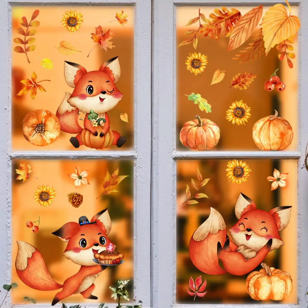 Adhesive-free Wall Stickers Window Stickers Vibrant Fall Maple Leaves Pumpkin Wall Stickers Self-adhesive Waterproof for Windows
Adhesive-free Wall Stickers Window Stickers Vibrant Fall Maple Leaves Pumpkin Wall Stickers Self-adhesive Waterproof for Windows