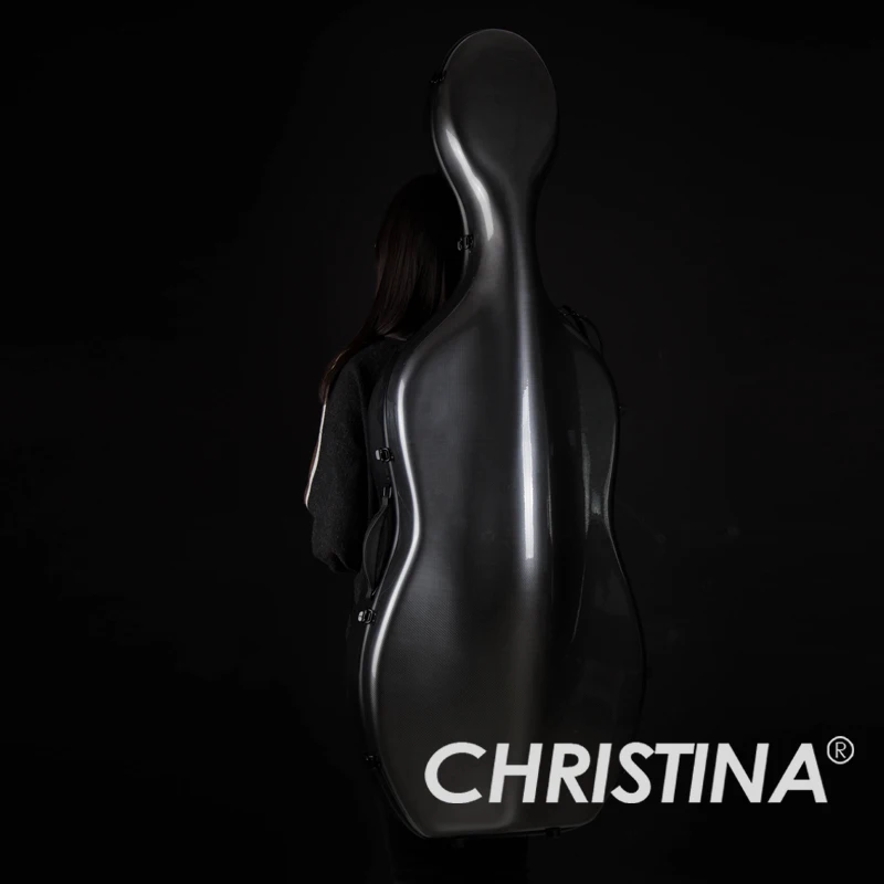 CHRISTINA Cello Case Black Dot, Glass Steel Carbon Fiber, with Wheels Handle Combination Lock (CB03)
CHRISTINA Cello Case Black Dot, Glass Steel Carbon Fiber, with Wheels Handle Combination Lock (CB03)