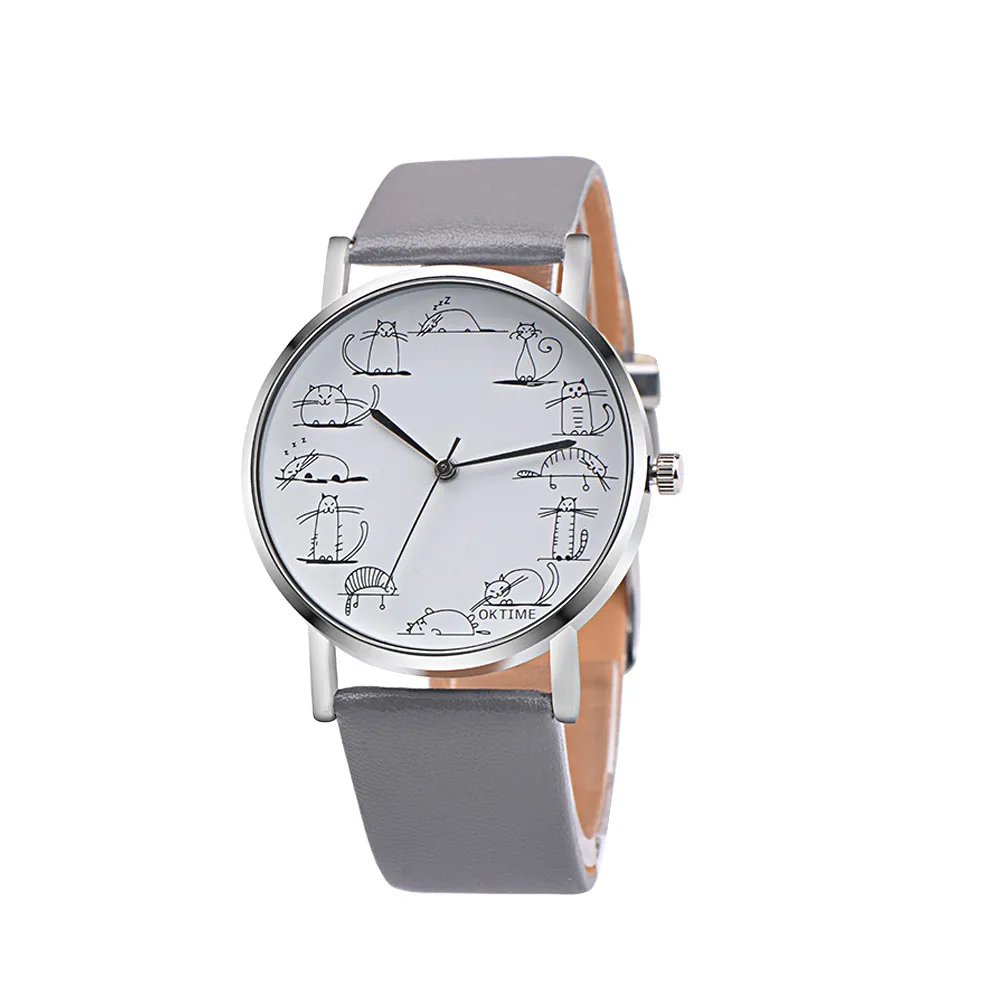 Design Cartoon Cat Leather Band Analog Alloy Quartz Wrist Watch Men'S Watches Watches For Men Smart Watches For Men Electronic
Design Cartoon Cat Leather Band Analog Alloy Quartz Wrist Watch Men'S Watches Watches For Men Smart Watches For Men Electronic