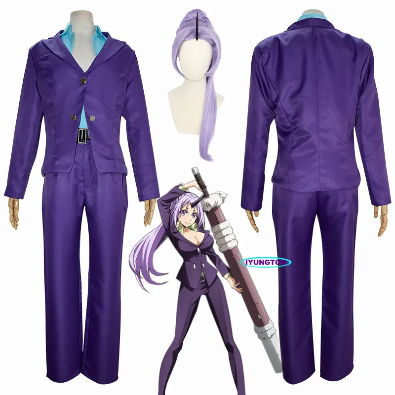 Anime That Time I Got Reincarnated as a Slime Shion Cosplay Costumes Top Pants Purple Uniform Sets Women Men Halloween Party
Anime That Time I Got Reincarnated as a Slime Shion Cosplay Costumes Top Pants Purple Uniform Sets Women Men Halloween Party