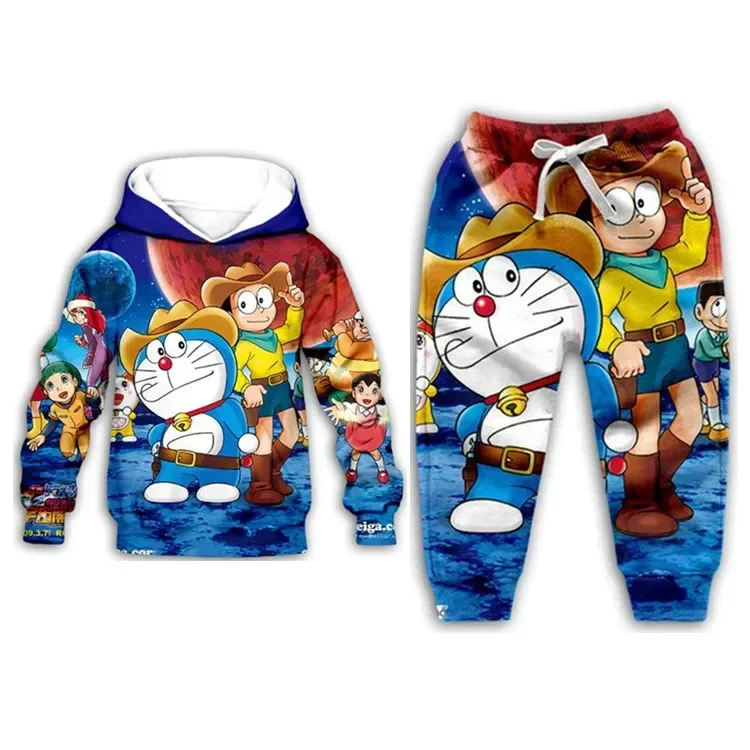 

New Comic Jingle Bell Cat Doraemon 3D Printed Pullover Children's Hooded Sweatshirt Children's Clothing Sweatshirt The Best Gift