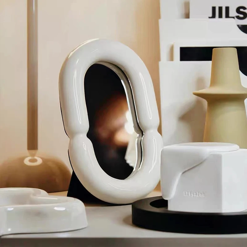 Generic Yellow Wavy Full body Mirrors Irregular Decorative Large Mirror Room Decoration