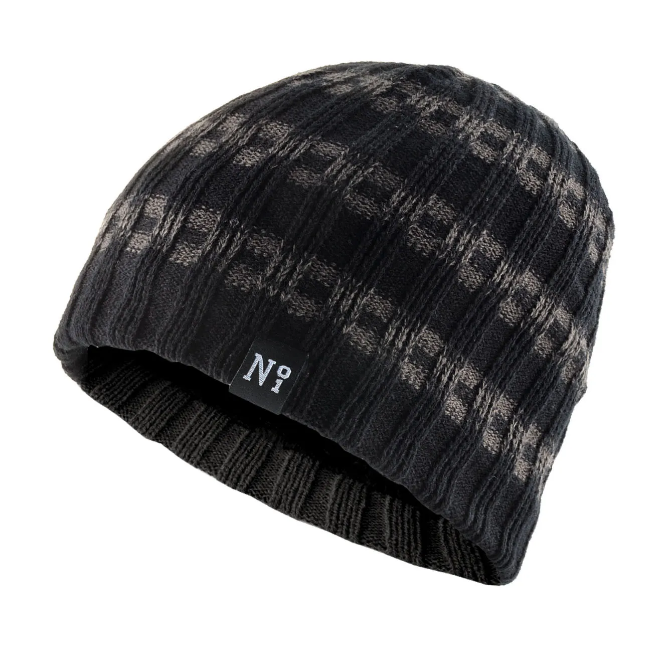 Mens Double Layer Velvet Beanie Thick Knitted 12 S95801c1c407b41de86f532fe4690dd10L