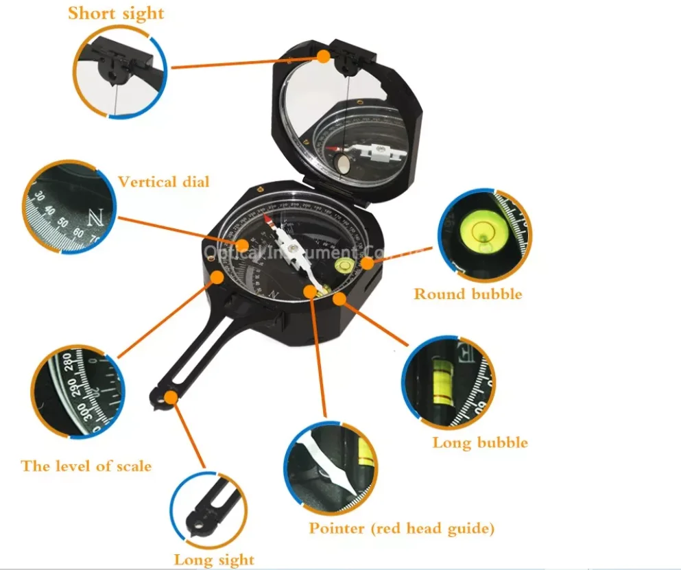 High Quality Geological Compass DQL-8 Harbin Compass Pocket Theodolite Magnetic Brenton Type Outdoor School Surveying 8 High Quality Geological Compass DQL-8 Harbin Compass Pocket Theodolite Magnetic Brenton Type Outdoor School Surveying 2