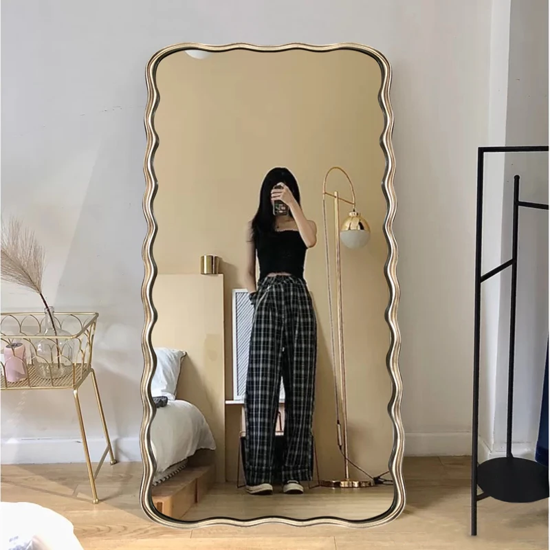 Bathroom Floor Wall Mirror Standing Irregular Big Mirrors Vanity Makeup Wavy Espejo Adhesivo Pared Room Decoration Aesthetic
Bathroom Floor Wall Mirror Standing Irregular Big Mirrors Vanity Makeup Wavy Espejo Adhesivo Pared Room Decoration Aesthetic