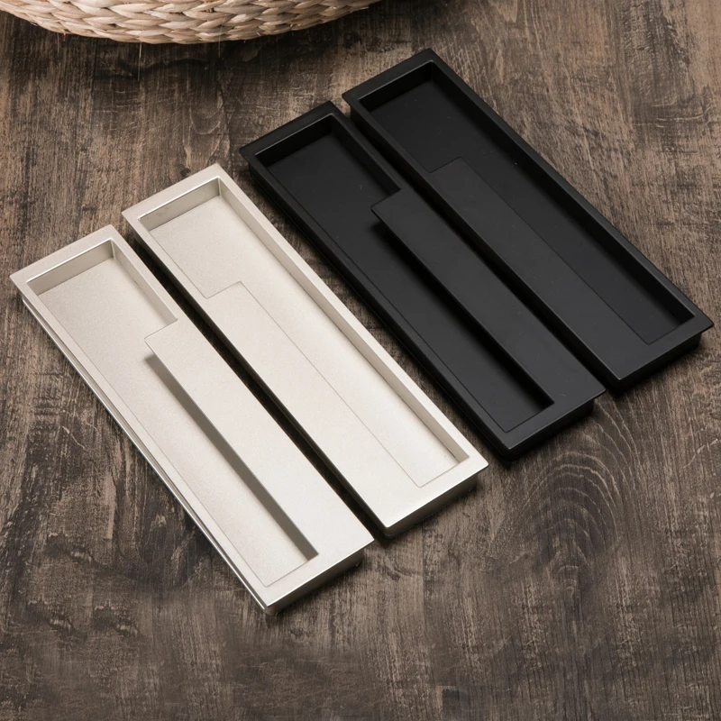 Высокое качество 4 пары встраиваемые стелс мебельные ручки ящика Тянет Шкаф Кухня Скрытая шкаф дверные ручки