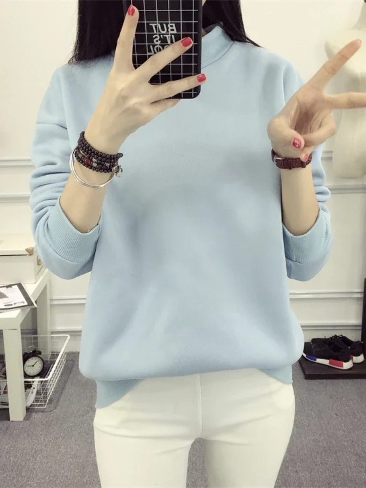 Woman Fleece Sweatshirts Autumn Winter Korean O-neck Solid Colour Warm Loose Sports Top Oversized Long Sleeve Casual Pullover
Woman Fleece Sweatshirts Autumn Winter Korean O-neck Solid Colour Warm Loose Sports Top Oversized Long Sleeve Casual Pullover