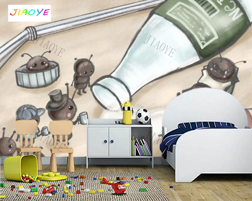 Custom Cartoon Ant mineral water insect Kids Room Wallpaper Mural Living Room TV Wall children Bedroom Wallpaper Home Decor
Custom Cartoon Ant mineral water insect Kids Room Wallpaper Mural Living Room TV Wall children Bedroom Wallpaper Home Decor