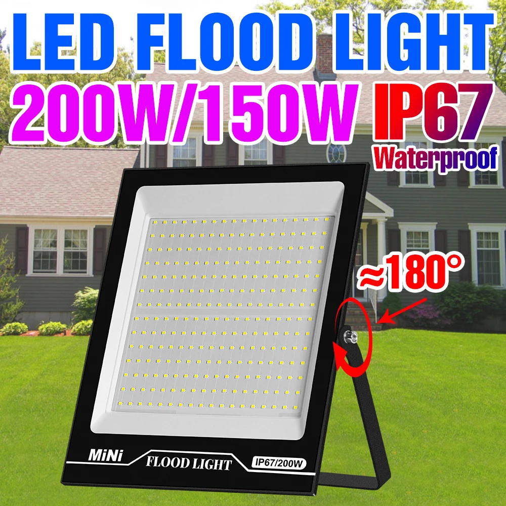 

Led Flood Light 10W 20W 30W 50W 100W 150W 200W Outdoor Garden Wall Lamp Reflector Landscape Lighting Spotlight IP67 Waterproof