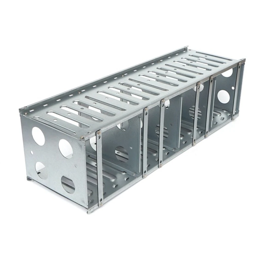 

New 16 Bay Hard Drive Cage 3.5 Inch Rustproof Hard Drive Tray Rack PC Classic Iron HDD Stacking Bracket for 12cm Fans A