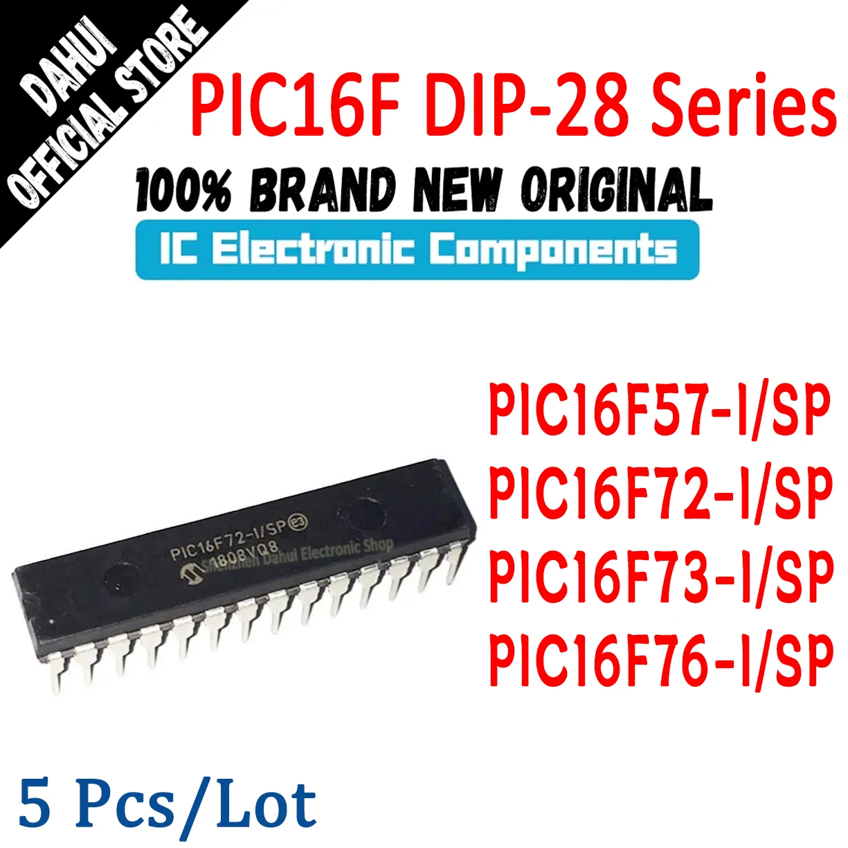 

PIC16F57-I/SP PIC16F72-I/SP PIC16F73-I/SP PIC16F76-I/SP PIC16F57 PIC16F72 PIC16F73 PIC16F76 PIC16F PIC16 PIC IC MCU Chip DIP-28