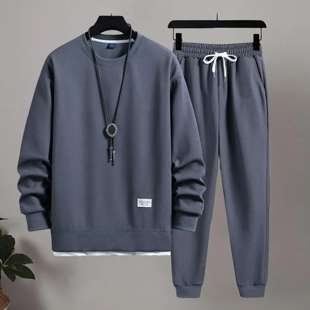 Men Autumn Tracksuit Cozy Autumn/winter Sweatshirt Pants Set with Elastic Waist Ankle-banded Pockets Soft Sport Top for Women
Men Autumn Tracksuit Cozy Autumn/winter Sweatshirt Pants Set with Elastic Waist Ankle-banded Pockets Soft Sport Top for Women