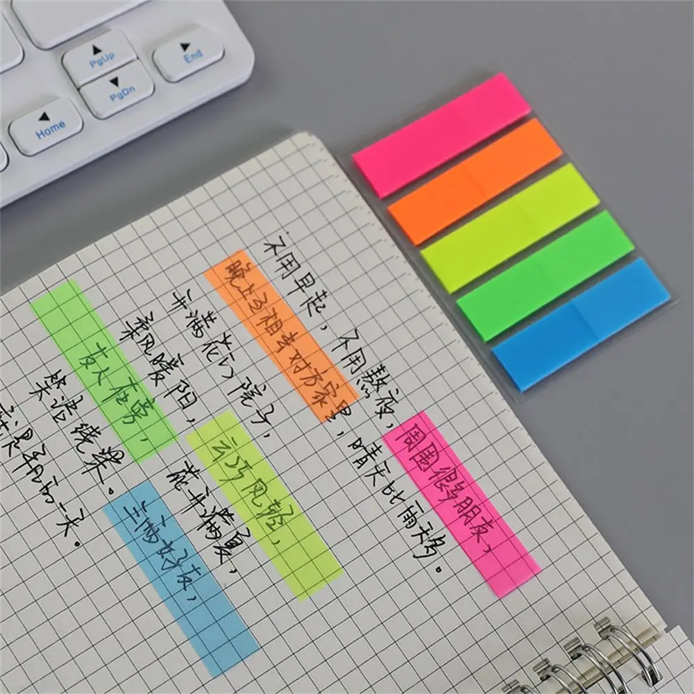 

Paper Office School Supplies Bookmark Marker Sticker Fluorescent Memo Pad Candy Color Sticky Notes Colored Memo Pad