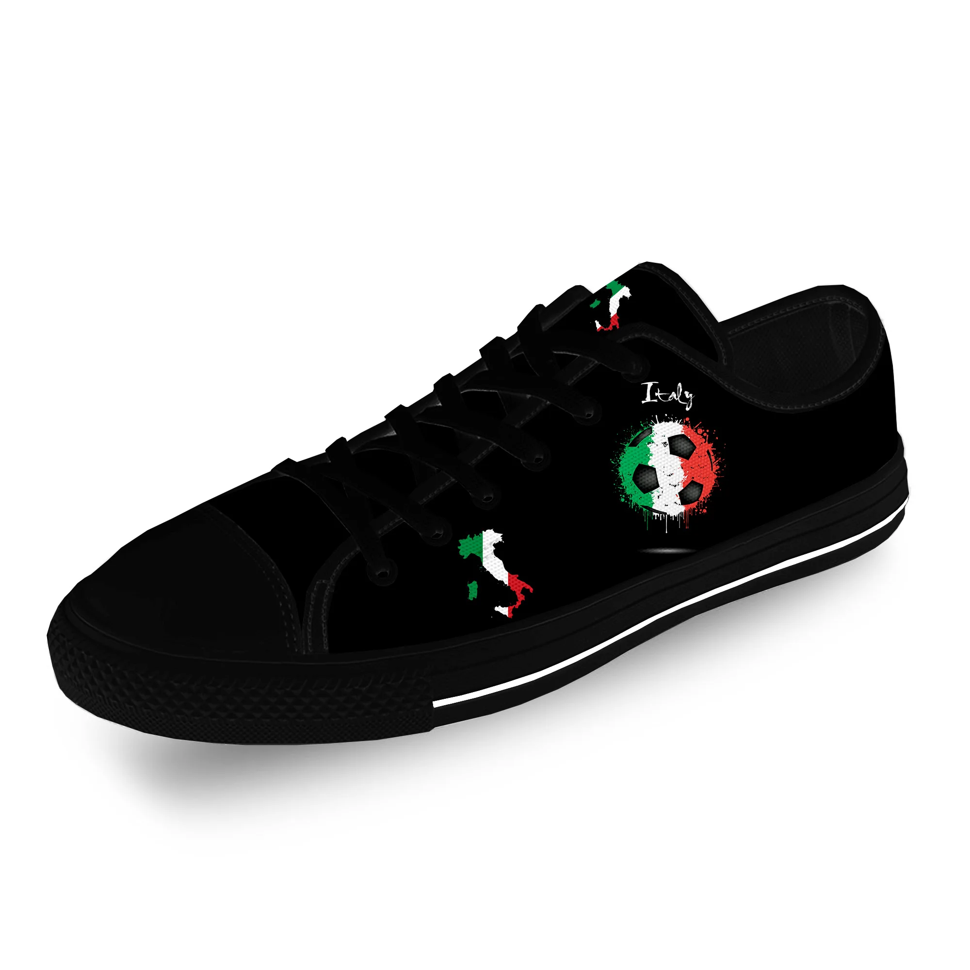 

Italy Italian Italia Flag Patriotic Casual Cloth 3D Print Low Top Canvas Fashion Funny Shoes Men Women Breathable Sneakers