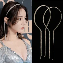 Sparkling Rhinestone Hairbands for Women Long Bling Bling Tassel Hair Band Star Same Style Headband Exquisite Hair Accessories
Sparkling Rhinestone Hairbands for Women Long Bling Bling Tassel Hair Band Star Same Style Headband Exquisite Hair Accessories