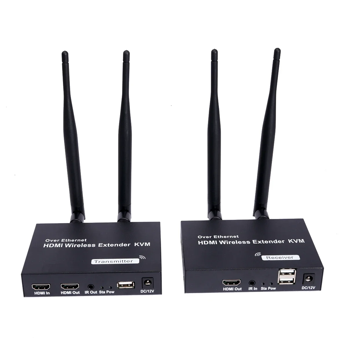 USB KVM Wireless HDMI Extender 1080P 200M Audio Video Transmitter and Receiver Display for Camera PS4 Laptop PC To TV Projector
USB KVM Wireless HDMI Extender 1080P 200M Audio Video Transmitter and Receiver Display for Camera PS4 Laptop PC To TV Projector