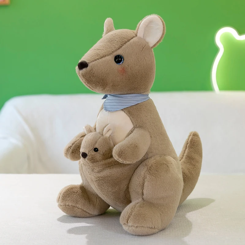 

Cute Australian Kangaroo Plush Toy Mother and Child Kangaroo Doll Simulation Animal Doll Parent-child Doll Birthday Gift