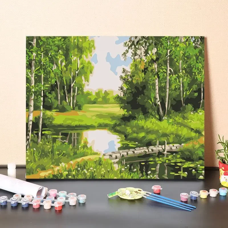 

2157098 Landscape painting hanging painting sofa background wall decoration entry porch oil painting