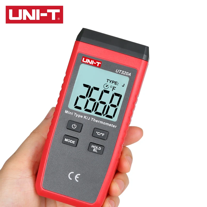 

UNI-T UT320A UT320D Мини термометр контактного типа, широкий диапазон, высокая точность, защита от падения, датчик термопары на выбор визор