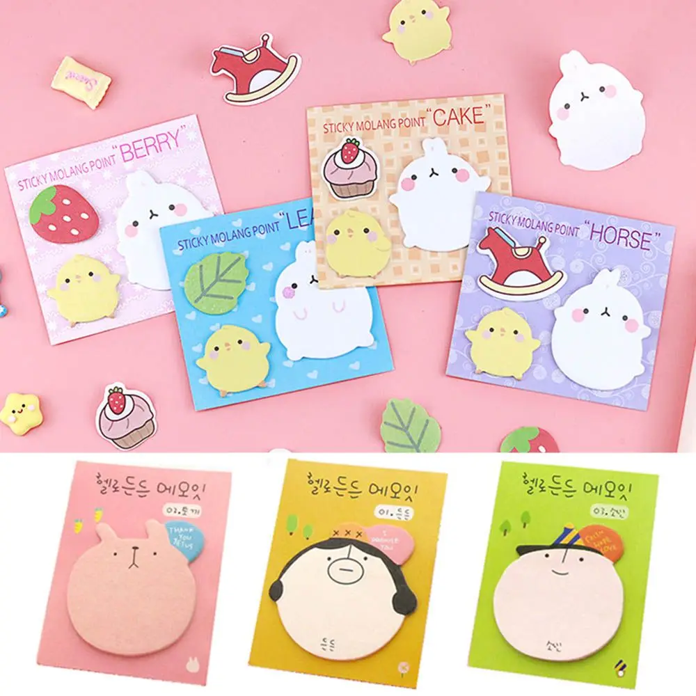 

Cute Kawaii Memo Pad Sticky Notes Stationery Message Post Planner Stickers Notepads Office School Supplies